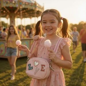 H&M Pink Kids Bag with Colorful Letters